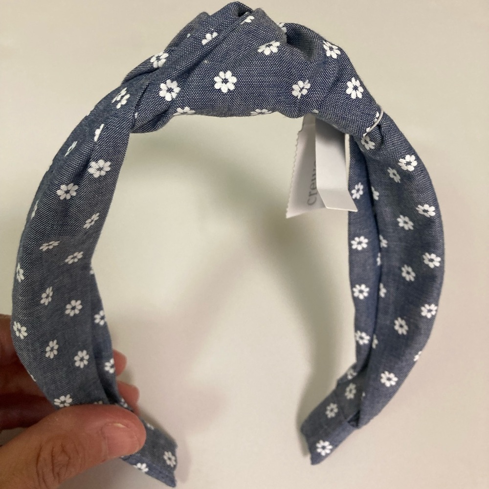 Crewcuts Headband flower daisy with denim (NEW)